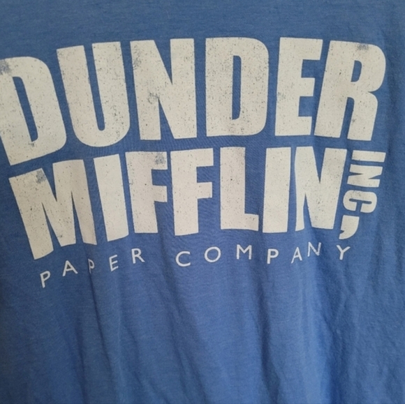 Ripple Junction The Office Dunder Mifflin Blue White Tee Size Small - Picture 4 of 4